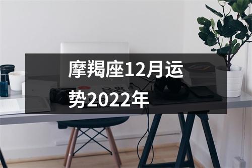 摩羯座12月运势2022年