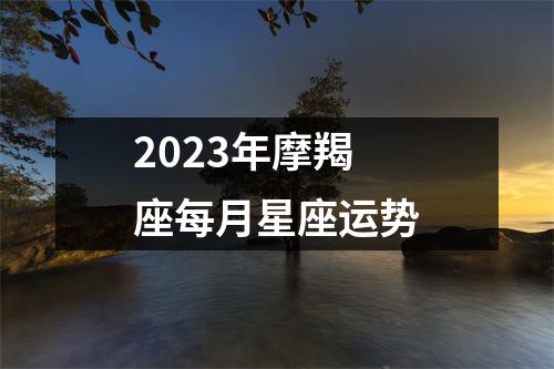 2023年摩羯座每月星座运势