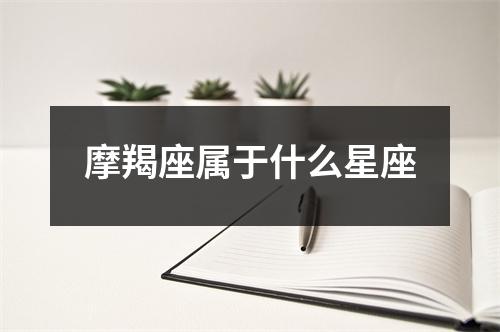 摩羯座属于什么星座