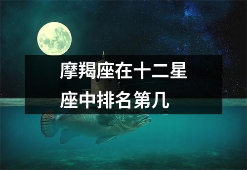 摩羯座在十二星座中排名第几