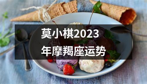 莫小棋2023年摩羯座运势