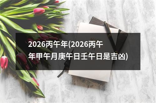 2026丙午年(2026丙午年甲午月庚午日壬午日是吉凶)