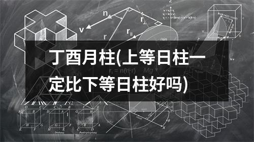 丁酉月柱(上等日柱一定比下等日柱好吗)