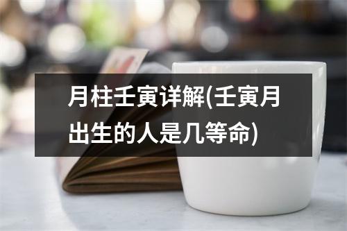 月柱壬寅详解(壬寅月出生的人是几等命)