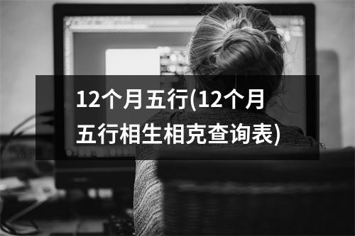 12个月五行(12个月五行相生相克查询表)