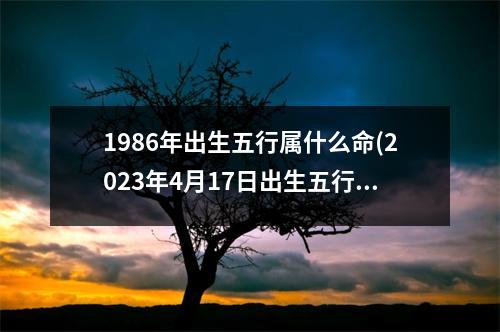 1986年出生五行属什么命(2023年4月17日出生五行缺什么)