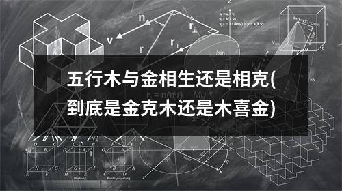 五行木与金相生还是相克(到底是金克木还是木喜金)