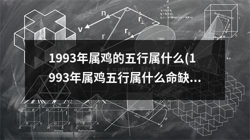 1993年属鸡的五行属什么(1993年属鸡五行属什么命缺什么)