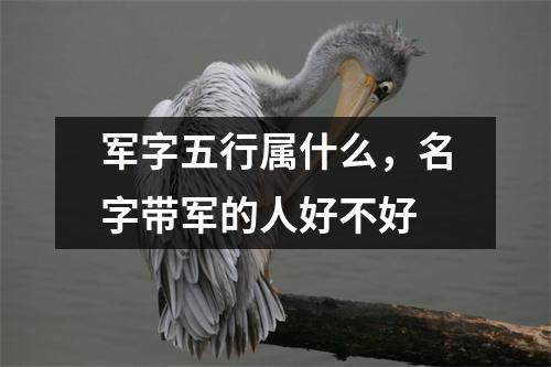 军字五行属什么，名字带军的人好不好