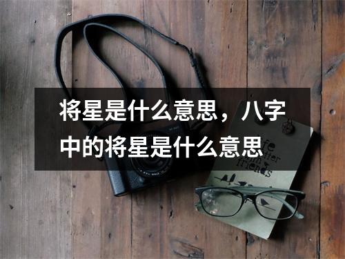 将星是什么意思，八字中的将星是什么意思