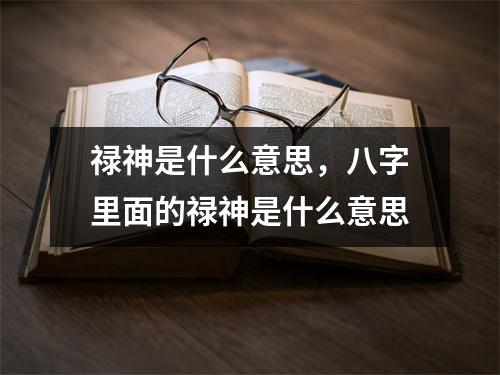 禄神是什么意思，八字里面的禄神是什么意思