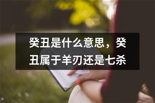 癸丑是什么意思，癸丑属于羊刃还是七杀