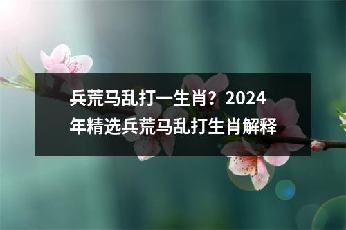 兵荒马乱打一生肖？2024年精选兵荒马乱打生肖解释