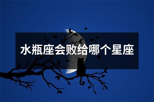 水瓶座会败给哪个星座