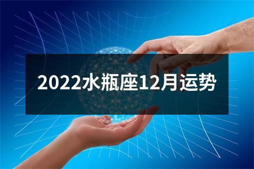 2022水瓶座12月运势