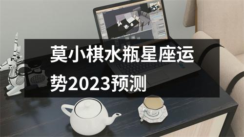 莫小棋水瓶星座运势2023预测