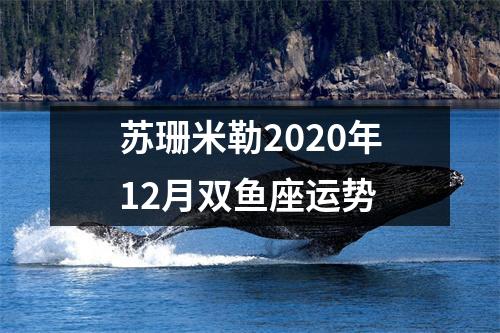 苏珊米勒2020年12月双鱼座运势