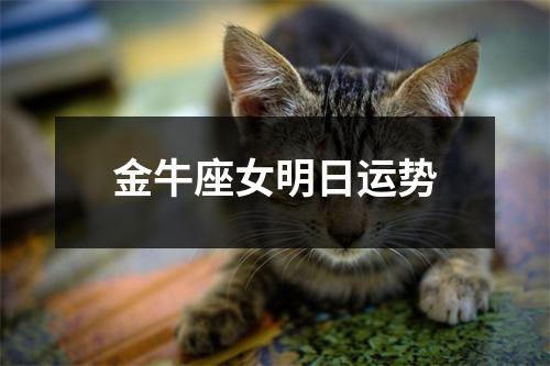 金牛座女明日运势