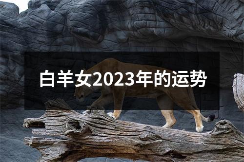 白羊女2023年的运势