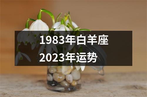 1983年白羊座2023年运势