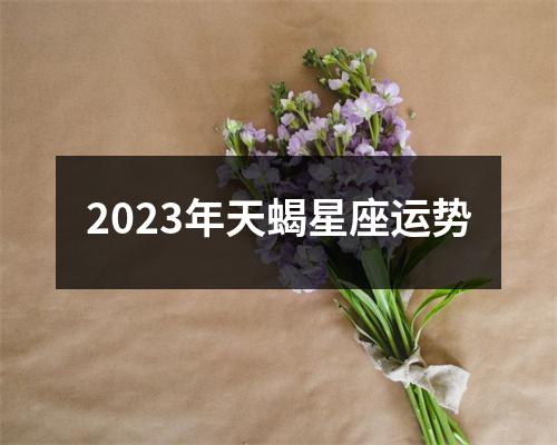 2023年天蝎星座运势