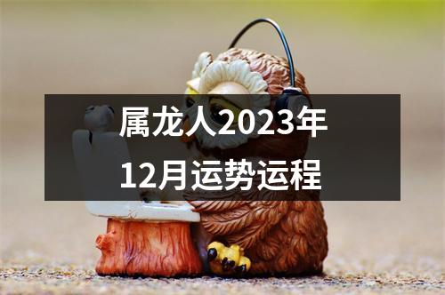 属龙人2023年12月运势运程