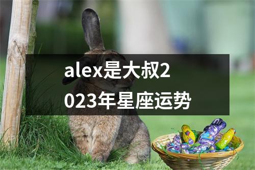 alex是大叔2023年星座运势