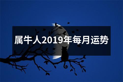 属牛人2019年每月运势