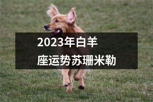 2023年白羊座运势苏珊米勒