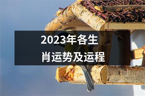 2023年各生肖运势及运程