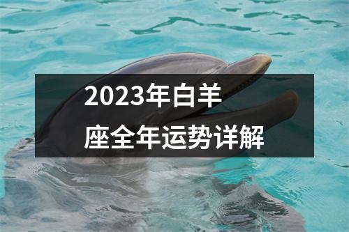 2023年白羊座全年运势详解