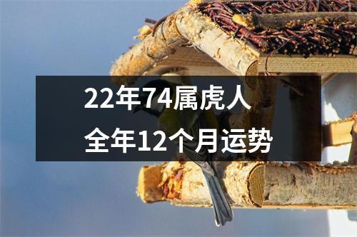 22年74属虎人全年12个月运势