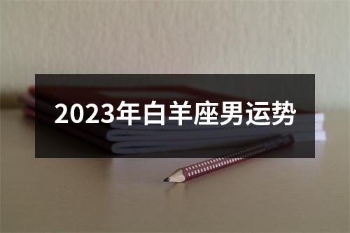 2023年白羊座男运势