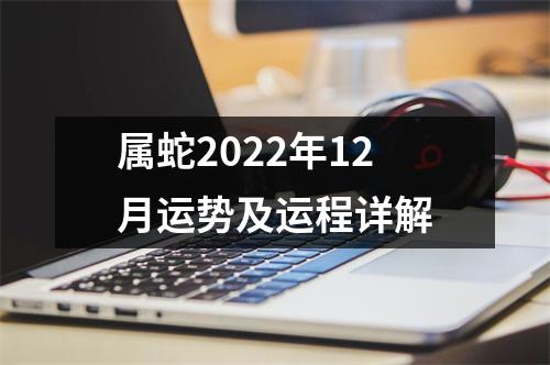 属蛇2022年12月运势及运程详解