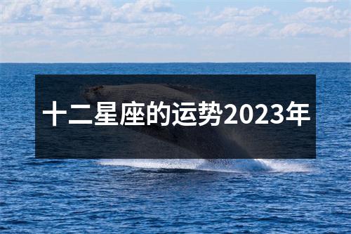 十二星座的运势2023年