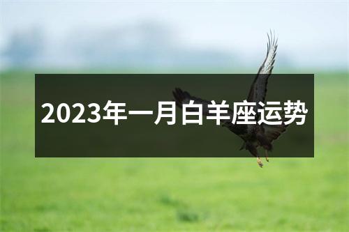 2023年一月白羊座运势