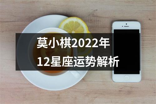 莫小棋2022年12星座运势解析