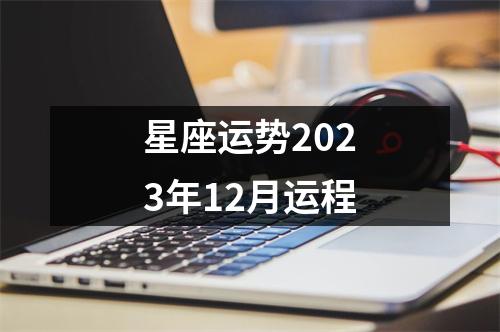 星座运势2023年12月运程