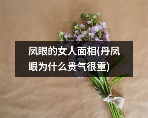 凤眼的女人面相(丹凤眼为什么贵气很重)