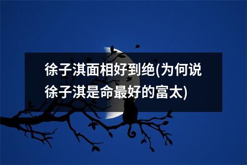 徐子淇面相好到绝(为何说徐子淇是命好的富太)