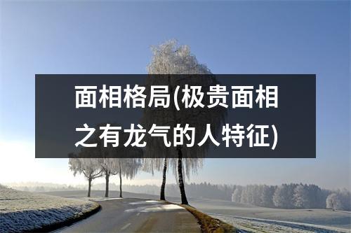 面相格局(极贵面相之有龙气的人特征)