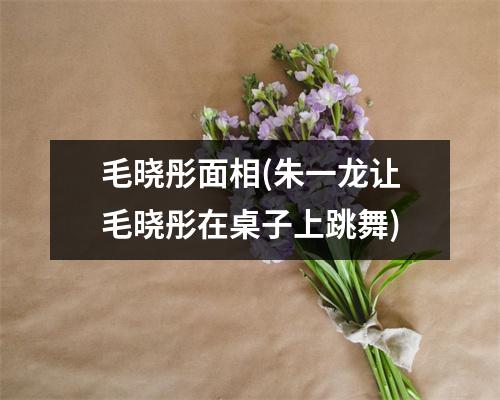 毛晓彤面相(朱一龙让毛晓彤在桌子上跳舞)