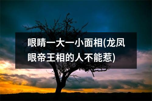 眼睛一大一小面相(龙凤眼帝王相的人不能惹)