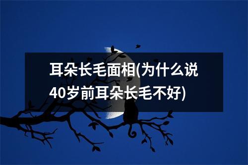 耳朵长毛面相(为什么说40岁前耳朵长毛不好)