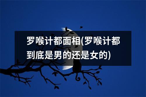 罗喉计都面相(罗喉计都到底是男的还是女的)