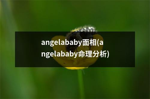 angelababy面相(angelababy命理分析)