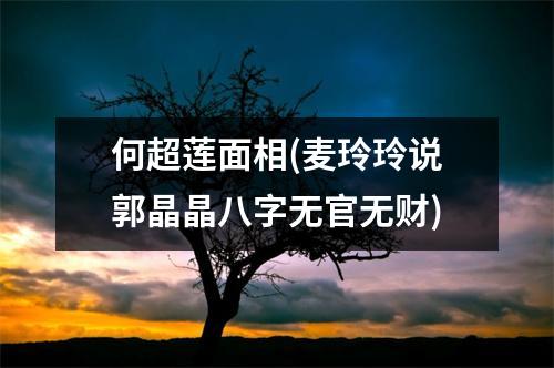 何超莲面相(麦玲玲说郭晶晶八字无官无财)