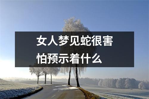 女人梦见蛇很害怕预示着什么