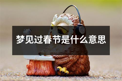 梦见过春节是什么意思