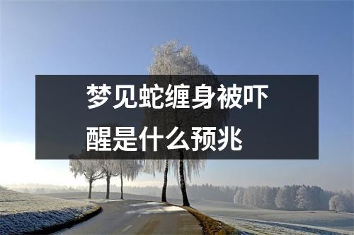 梦见蛇缠身被吓醒是什么预兆